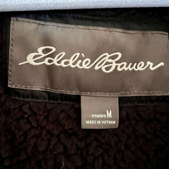 EDDIE BAUER Winter Sub Zero Down Fill Fleece Lined Coat Black EUC - Picture 14 of 16